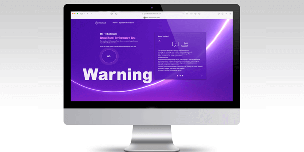 BT Broadband speed test error