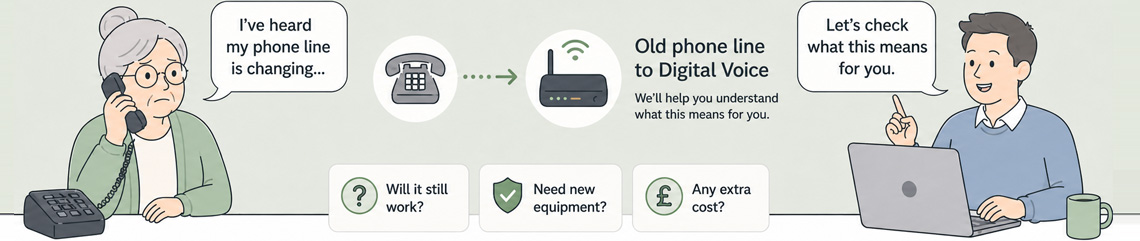 UK Digital Voice switchover support