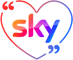 Sky broadband review heart branded logo
