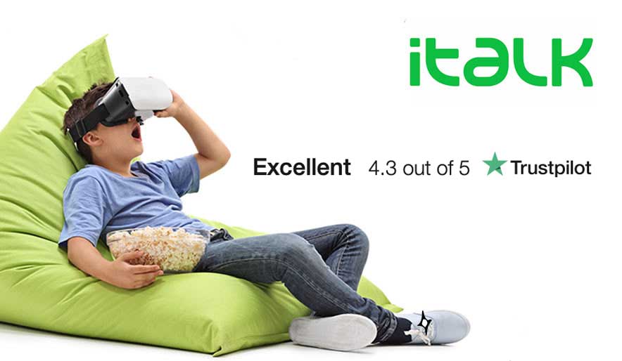 iTalk broadband - rated 4.3 on Trustpilot